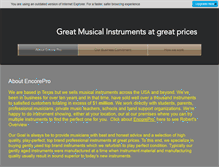 Tablet Screenshot of encorepro.org